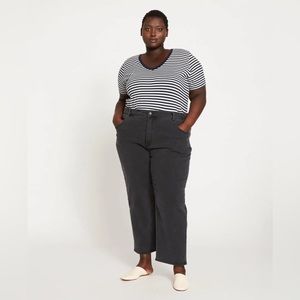 Universal Standard Etta High Rise Straight Leg Jeans 28 Inch - Washed Black - 12